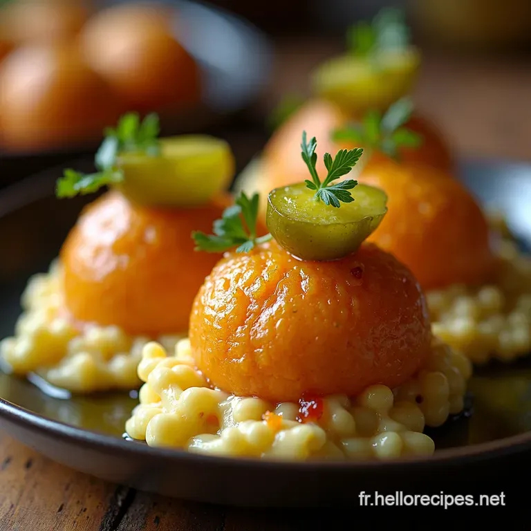 Poireaux Fondants Aux Pickles Doignons Rouges presentation