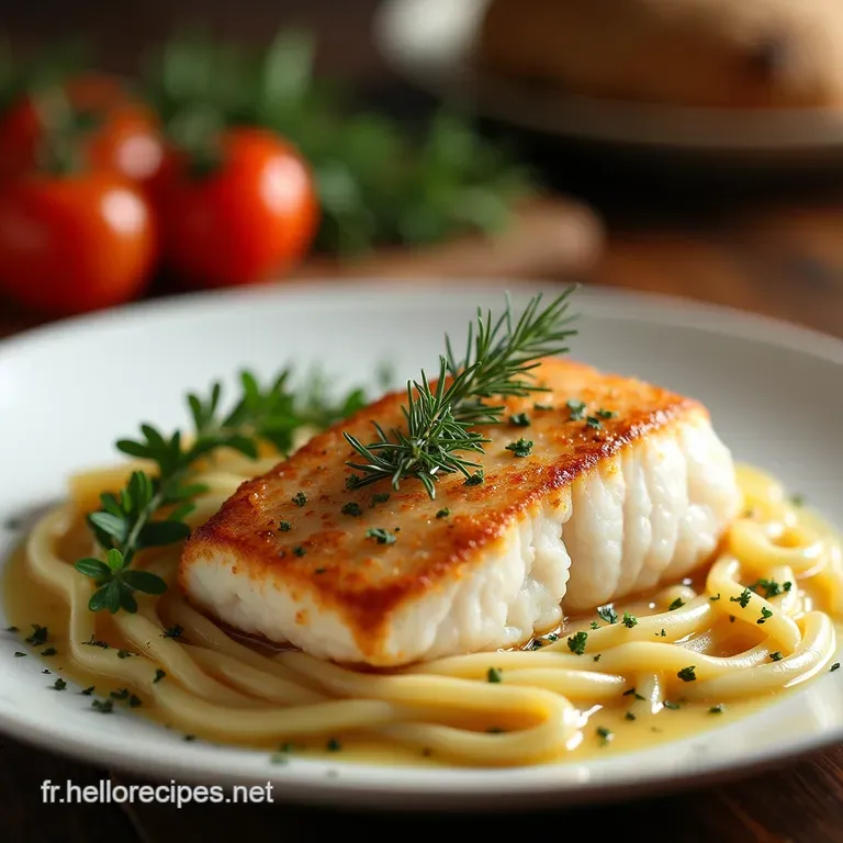 Filets de Poisson Blanc Rôtis à la Provençale Simplicité et Fraîcheur du Sud presentation