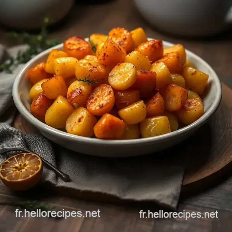 Pommes de terre maison au four croustillantes et fondantes presentation