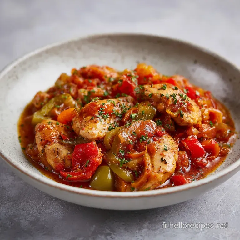 Poulet Basquaise &agrave; la fa&ccedil;on de Cyril Lignac