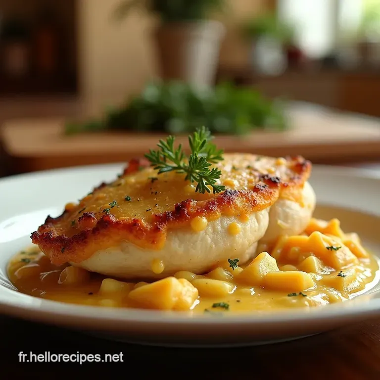 Poulet Cr&eacute;meux Au Parmesan Un D&eacute;lice &Agrave; La Fran&ccedil;aise presentation