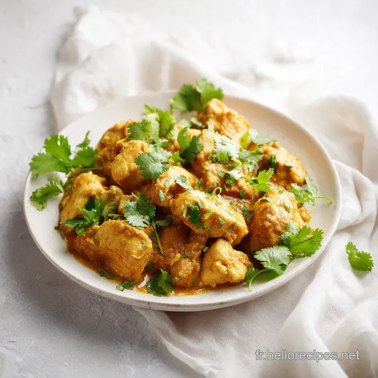 Une assiette blanche minimaliste avec une sauce onctueuse jaune dor&eacute;, un trait de yaourt blanc et des herbes vertes.