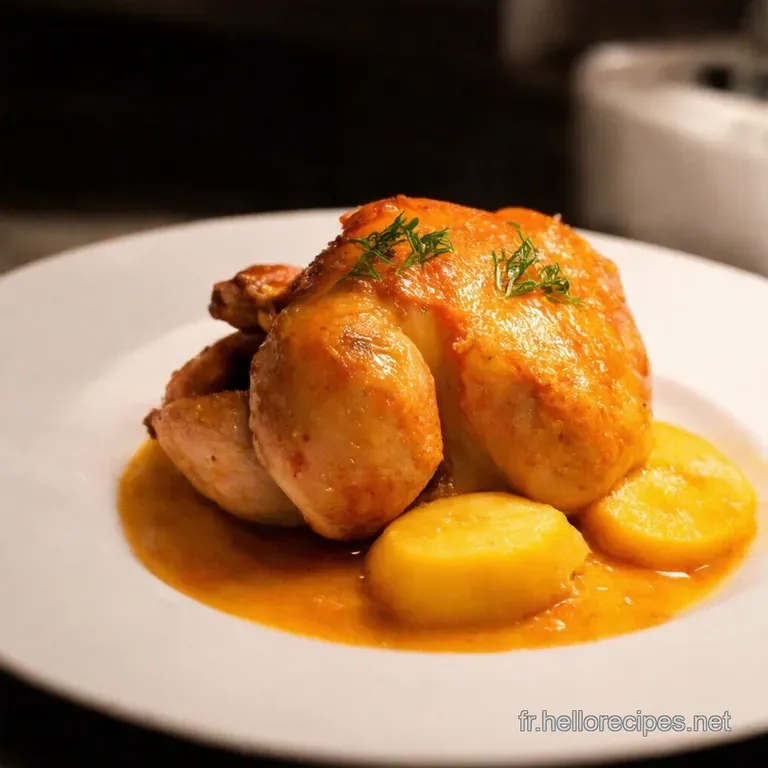 Poulet Exotique &Agrave; Lananas Et Au Poivron Rouge presentation