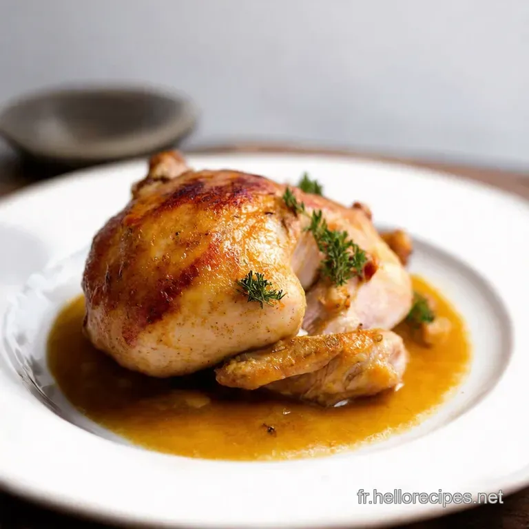 Poulet Rôti à la Française Tendre Doré et Parfumé
