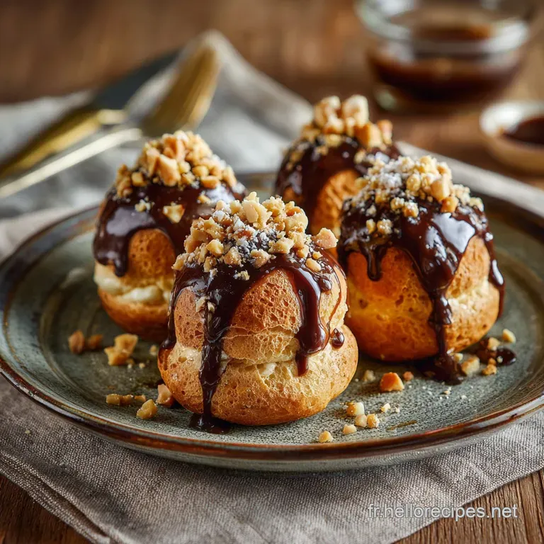 Profiteroles Au Pralin Noisette : Recette Classique Am&eacute;lior&eacute;e presentation