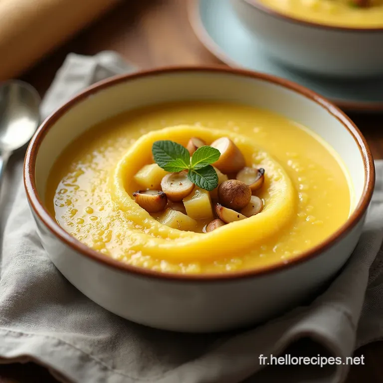 La Velouté Automnale Purée de Patate Douce aux Châtaignes et Noix de Muscade