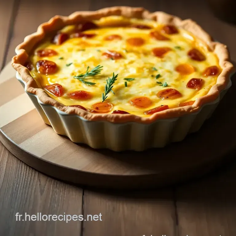 Quiche au Fromage Crémeuse et Savoureuse presentation