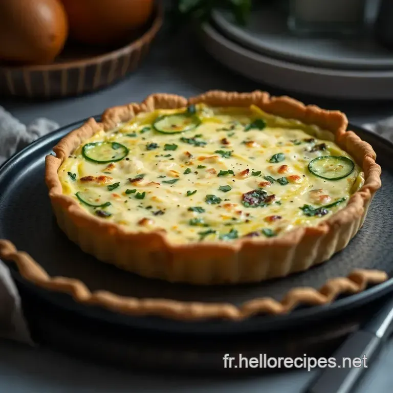 Quiche Courgette et Fromage de Chèvre presentation