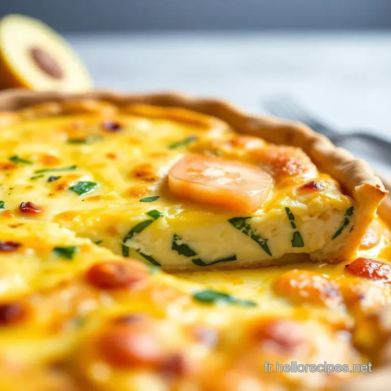 Quiche Épinards-Saumon un Air de Printemps presentation