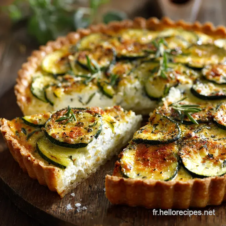 Quiche fine aux courgettes et ch&egrave;vre la version l&eacute;g&egrave;re et savoureuse de Provence