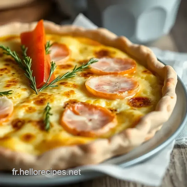 Quiche Lorraine du Pêcheur : Saumon Épinards et Crème Fraîche presentation