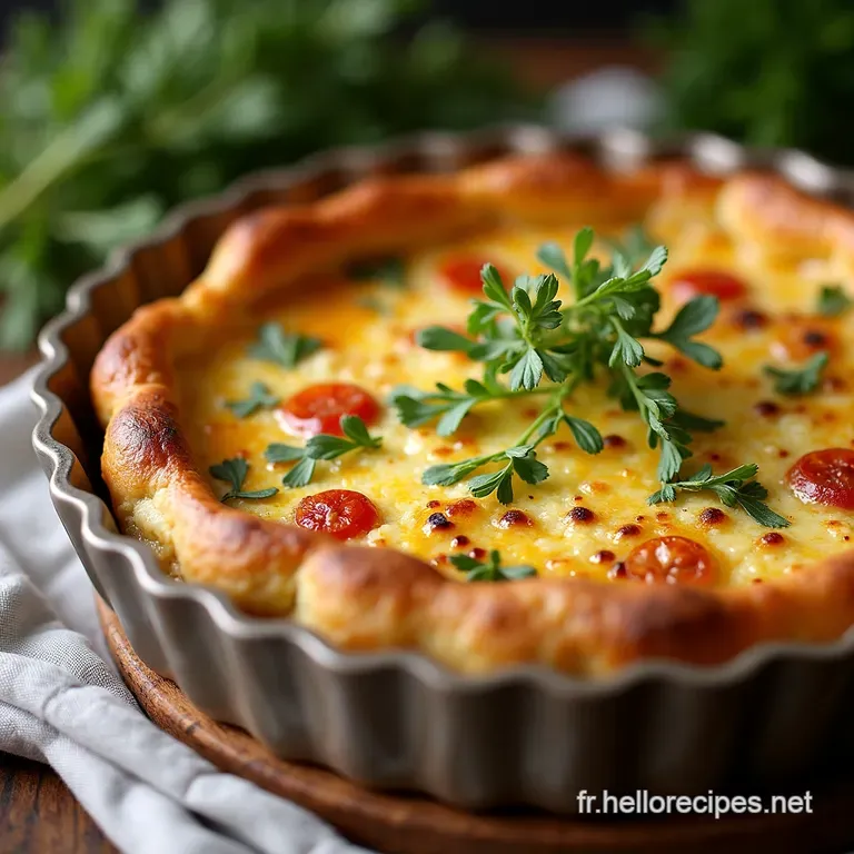 Quiche Lorraine Rustique &agrave; la Viande Hach&eacute;e et Pommes de Terre