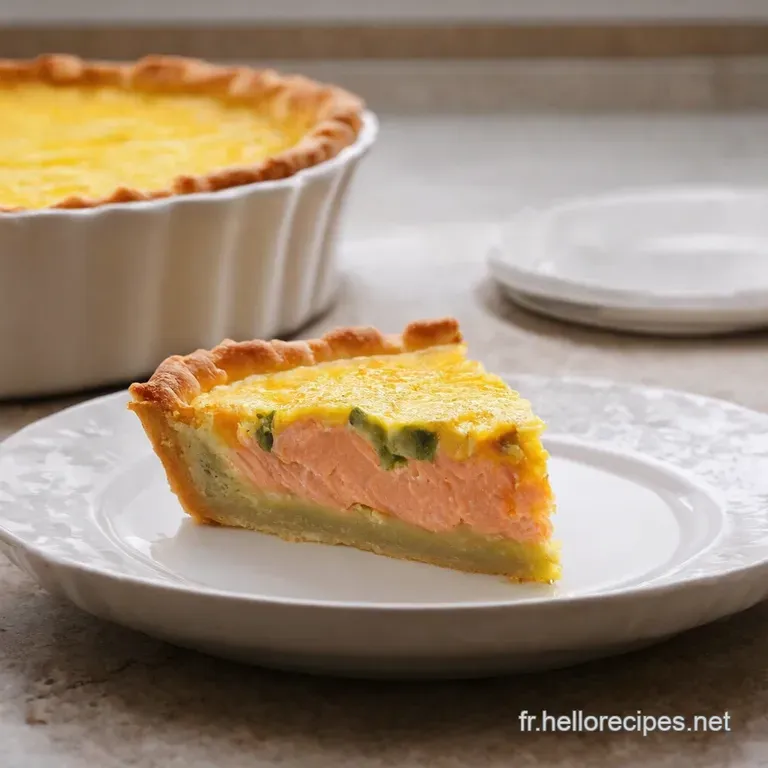 Quiche Onctueuse Au Saumon Fum&eacute; Un D&eacute;lice Sans P&acirc;te presentation