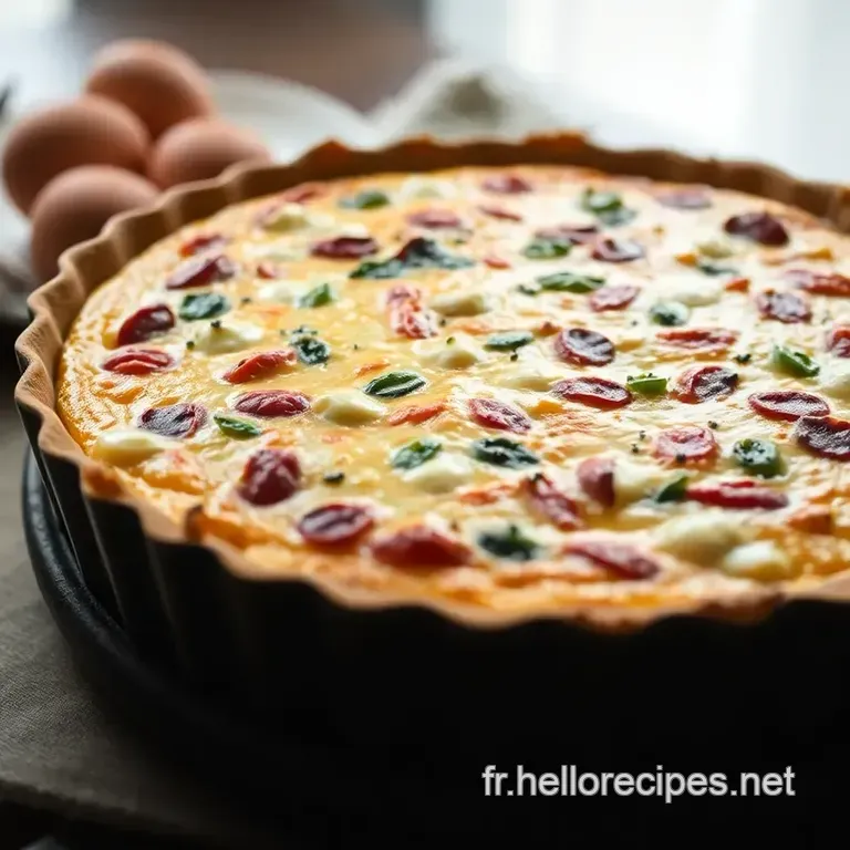 Quiche Savoureuse Sans Pâte aux Légumes de Saison presentation