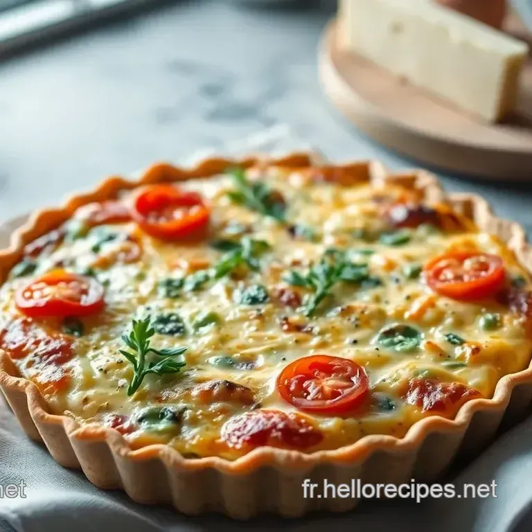 Quiche Savoureuse Sans Pâte aux Légumes de Saison
