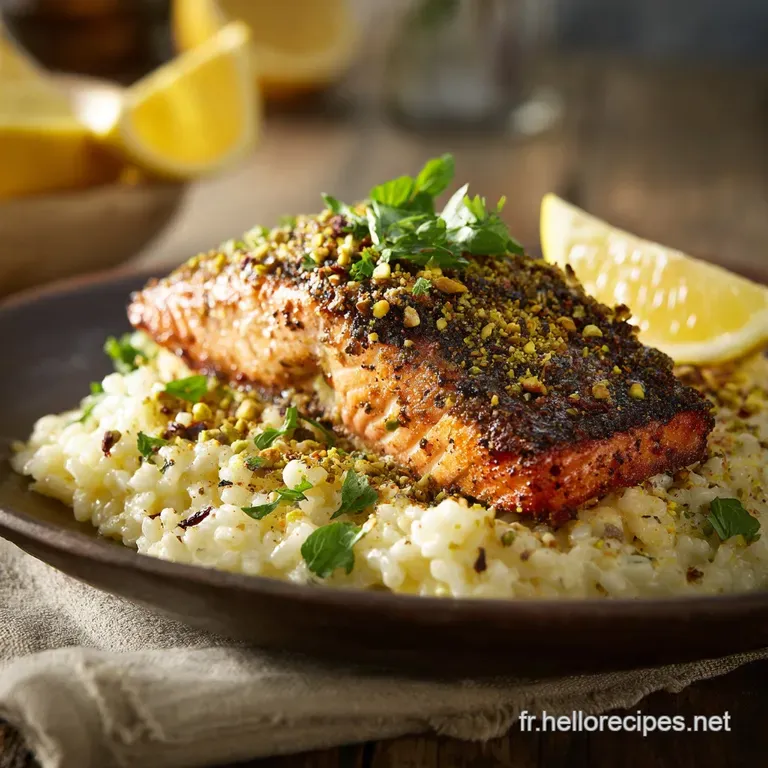 Repas de Saint Valentin Facile : Saumon Pistache