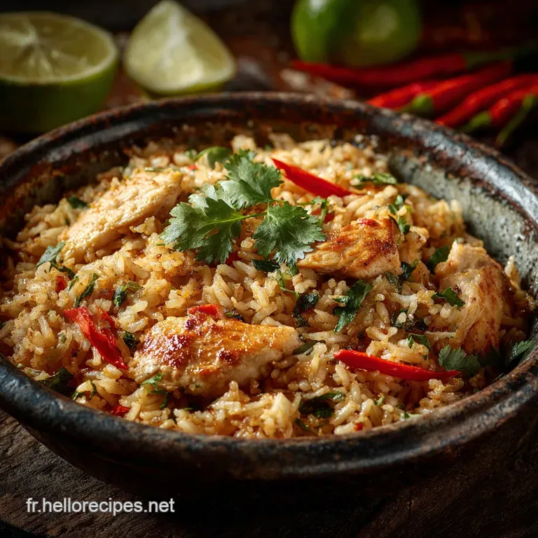 Riz Sauté Thaïlandais au Poulet Khao Pad Gai Le Trésor du Wok