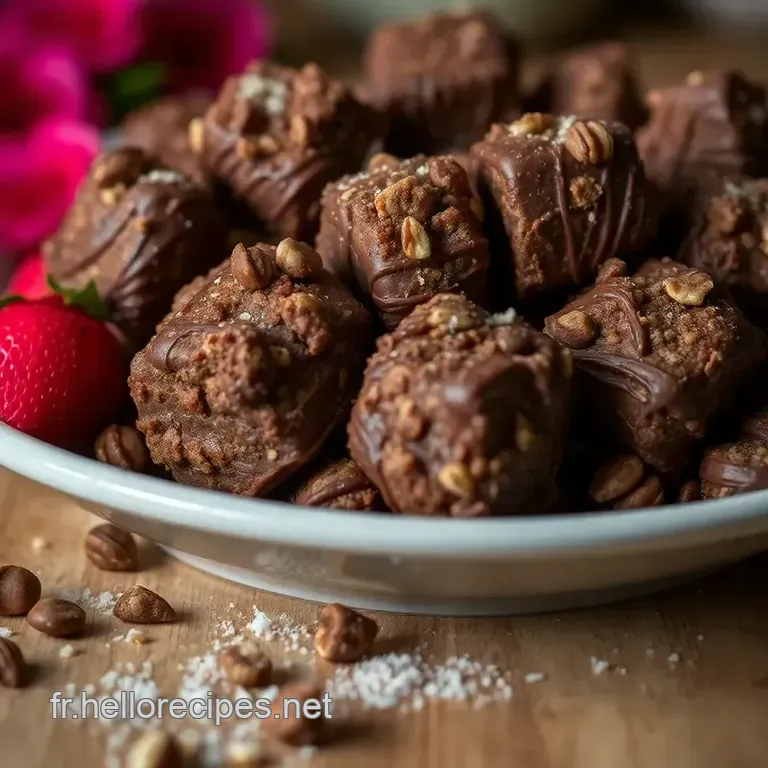 Rose des Sables : Délices Croustillants au Chocolat presentation