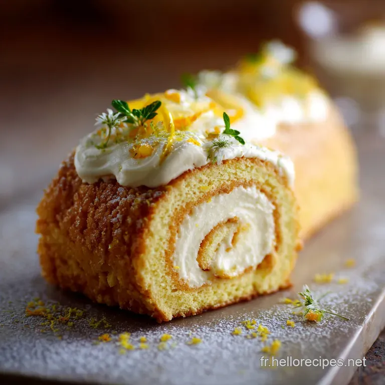 G&acirc;teau roul&eacute; au citron et cr&egrave;me fra&icirc;che : Le classique ind&eacute;modable du Chef