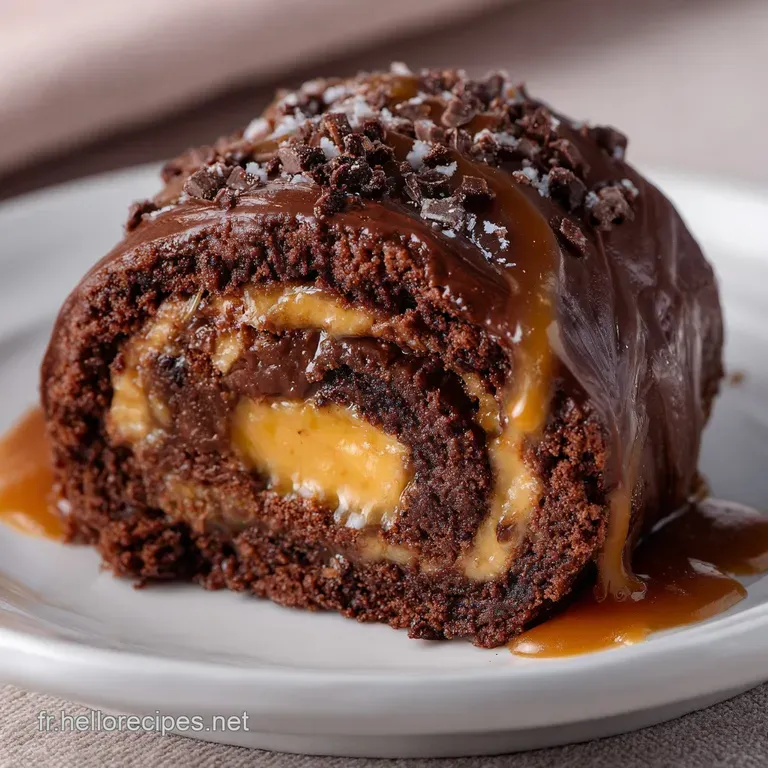 Chocolate Caramel Roll : Le Roul&eacute; Intense Chocolat Caramel presentation