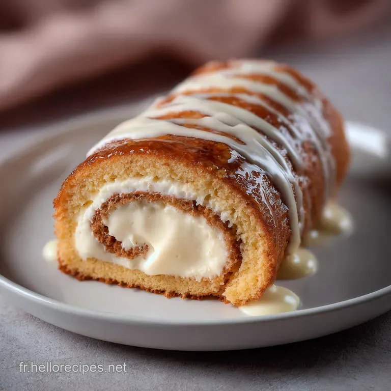 Roul&eacute; Suisse Chocolat Blanc Moelleux Au Miel Et Cr&egrave;me presentation