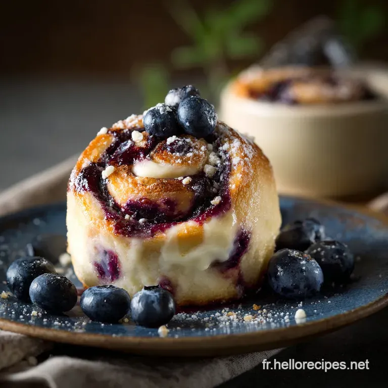 Blueberry Cheesecake Rolls : Les roul&eacute;s de r&ecirc;ve au fromage cr&eacute;meux et myrtilles