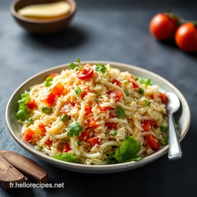 Salade au Riz Thon: L' Évasion Méditerranéenne presentation