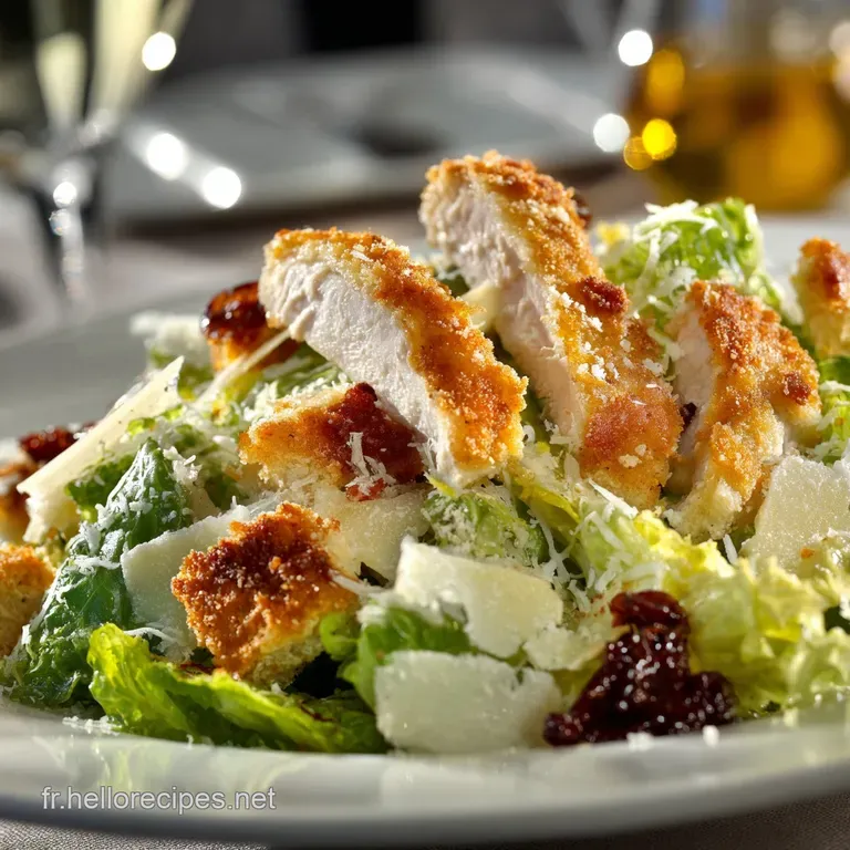 Salade C&eacute;sar au poulet pan&eacute; : la version Imp&eacute;riale au Panko croustillant