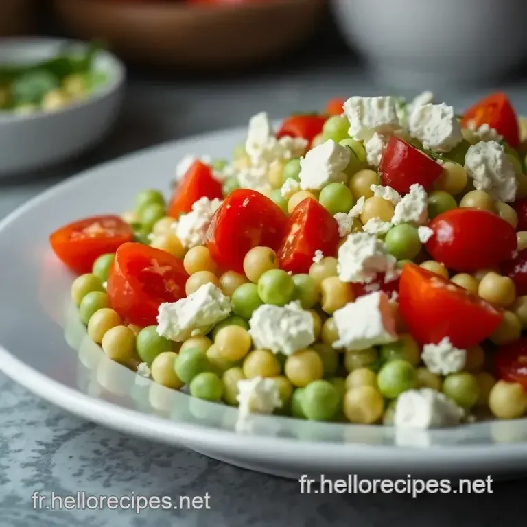 Salade Croquante de Pois Chiches à la Feta presentation
