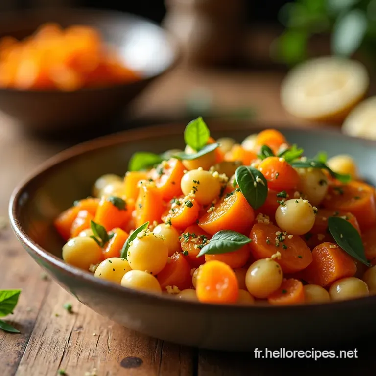 Salade Dautomne Enchant&eacute;e Pois Chiches Butternut Feta presentation