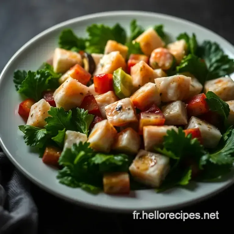 Salade d’Avocat au Pamplemousse et Crevettes presentation