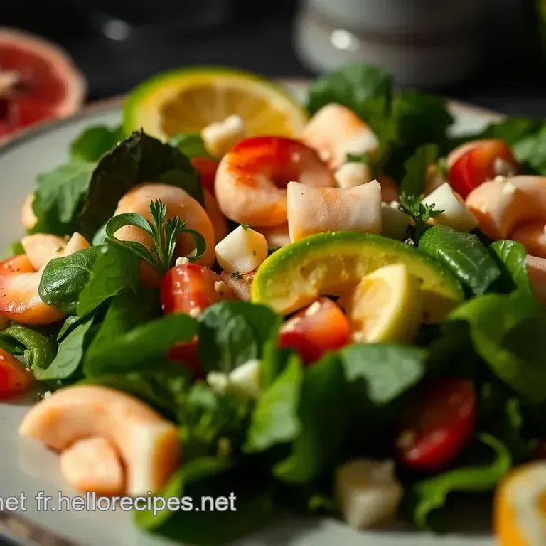 Salade d' Avocat Pamplemousse Crevette : Fraîcheur et Équilibre en 20 Minutes