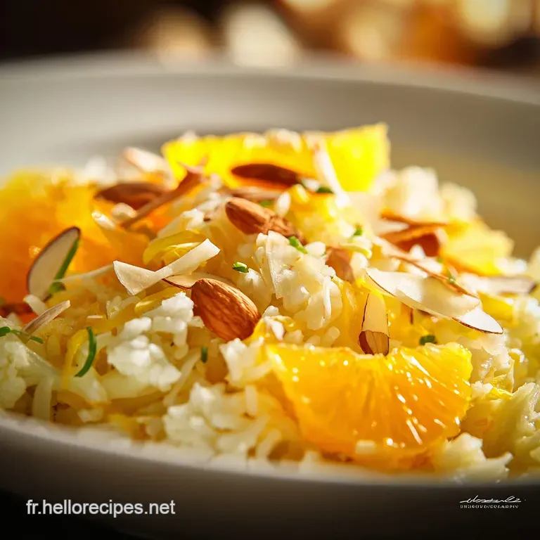 LÉclat dAgrumes Salade de Riz de ChouFleur et Vinaigrette à lOrange