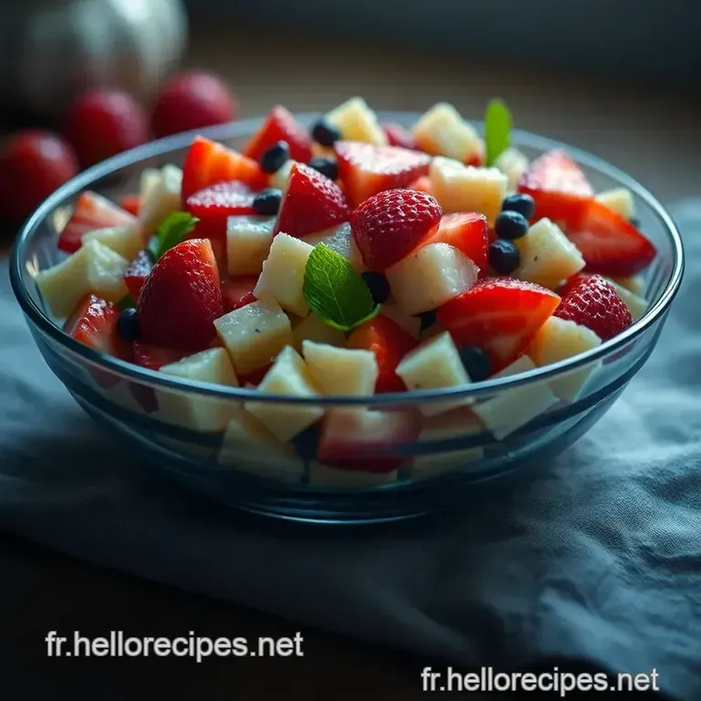 Salade de Fruits d' Été à la Française presentation