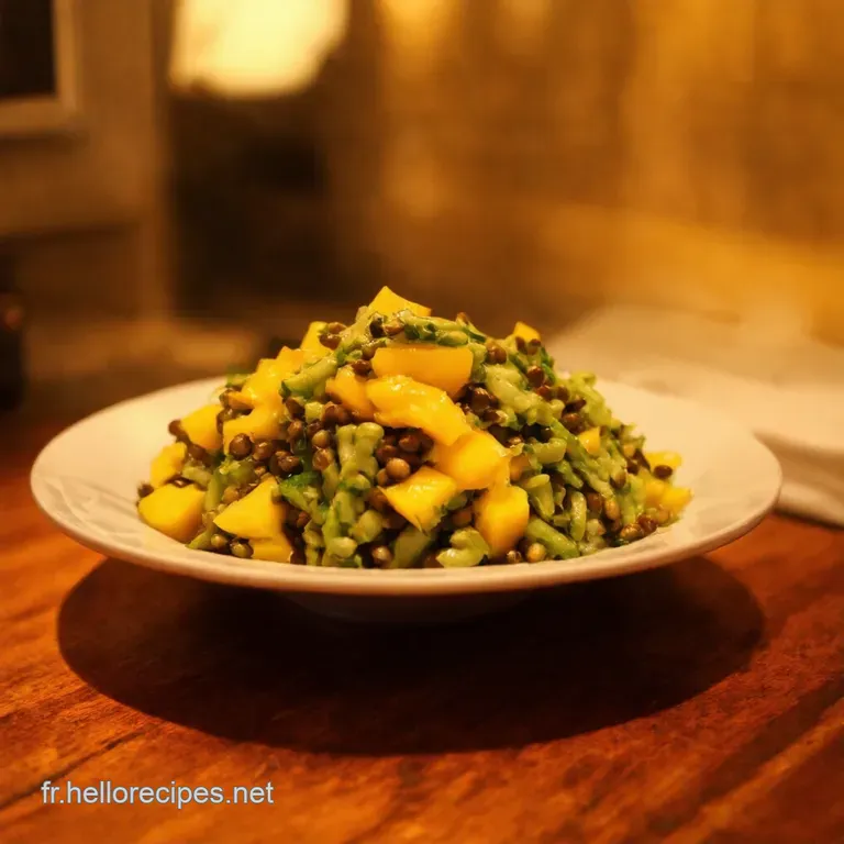 Salade De Lentilles &Agrave; La Mangue Une Touche Exotique &Agrave; La Fran&ccedil;aise presentation