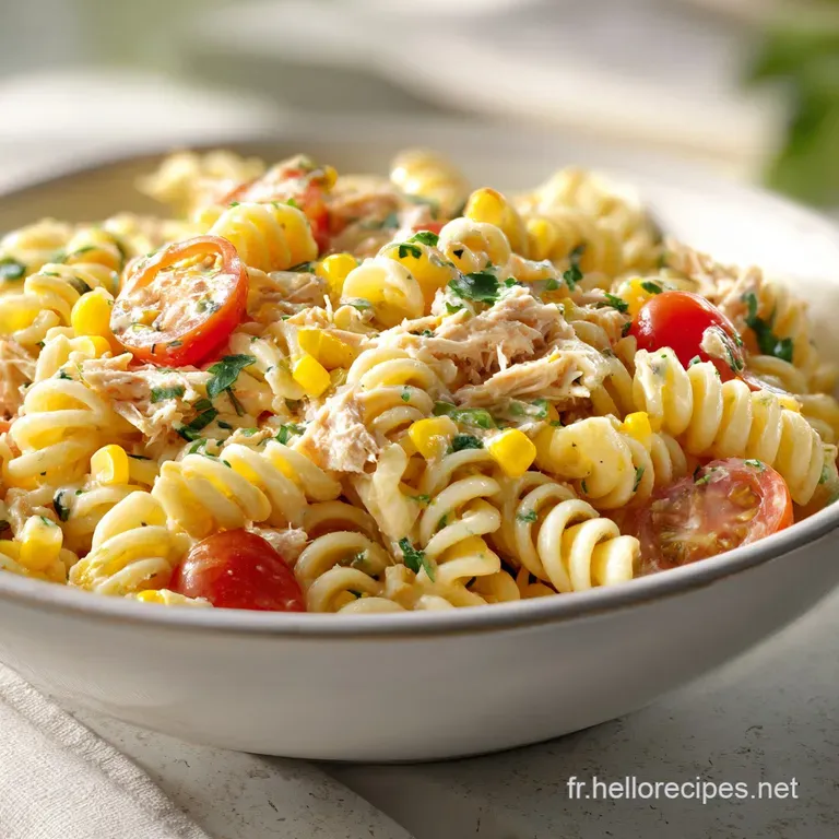 Salade de P&acirc;tes au Thon : Texture Cr&eacute;meuse