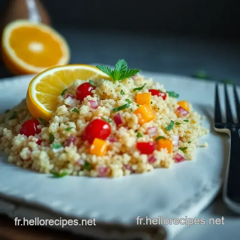 Salade de Quinoa à la Menthe Fraîche et Agrumes presentation