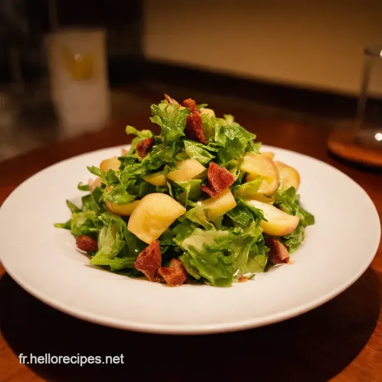 Salade Dendives Croquante Au Roquefort Et Noix presentation