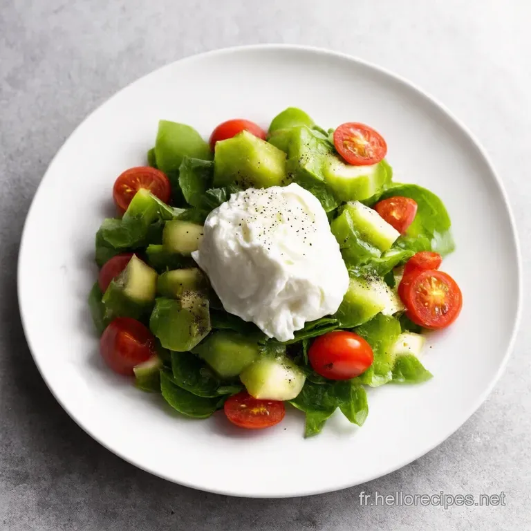 Salade d&Eacute;t&eacute; Exotique Tomates Kiwi et Burrata Cr&eacute;meuse
