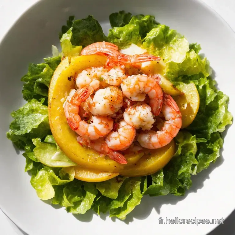 Salade Estivale de Crevettes Pommes et Tartare