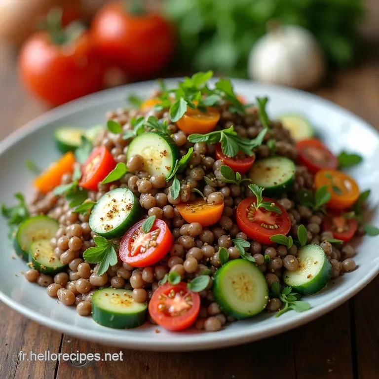 Ma Jolie Salade de Lentilles du Terroir aux Légumes Croquants