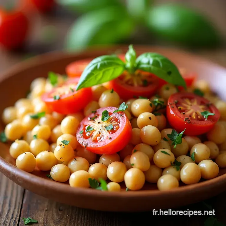 Salade Méditerranéenne de Pois Chiches Tomates et Feta