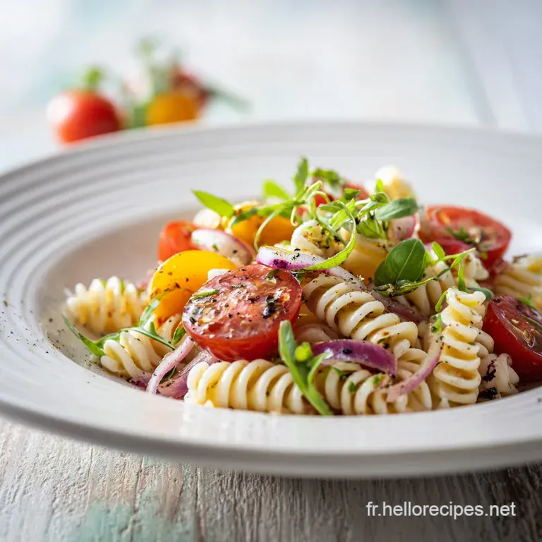 salade pates estivale 2 - appetizing dish ready to serve