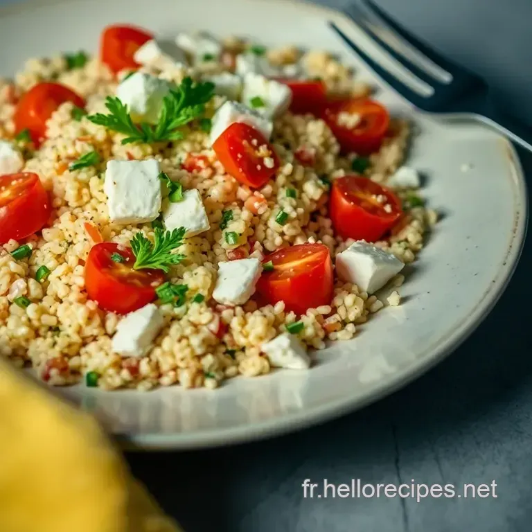 Salade Quinoa Feta Croquante: Un Air de Méditerranée presentation