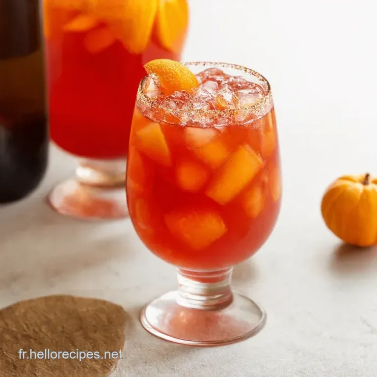 Sangria Automnale Sans Alcool Un Cocktail Faon Élégant