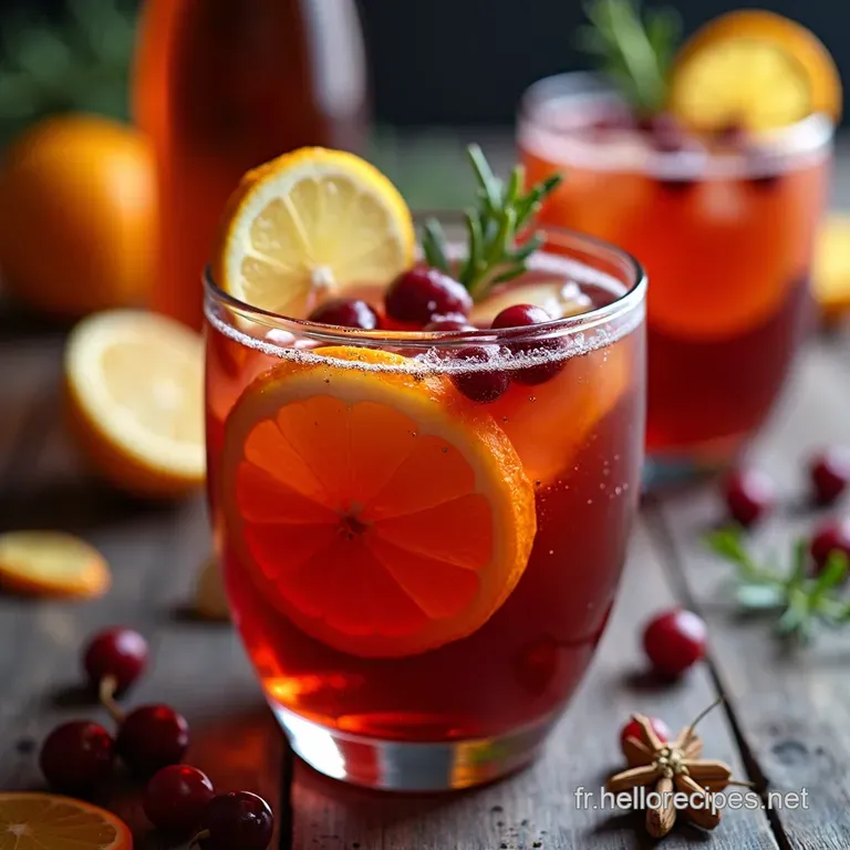 Sangria de Noël Enchantée Un Mocktail Festif et Pétillant