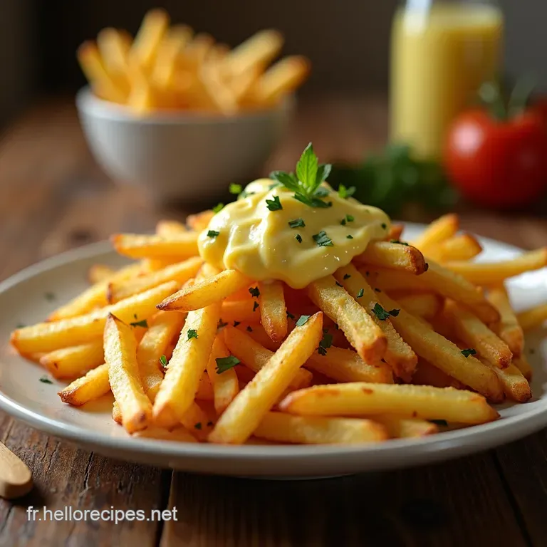 Sauce Au Fromage Royale Pour Frites presentation