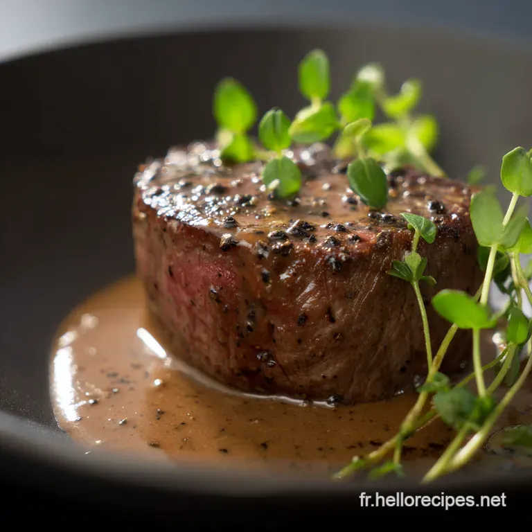 Sauce Au Poivre Minute presentation