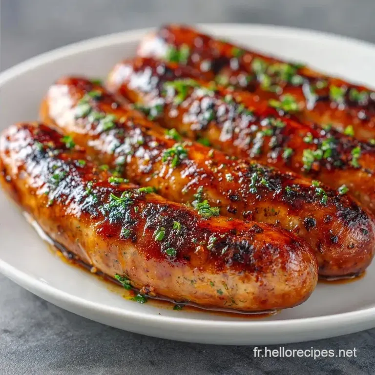 Saucisses Grill&eacute;es Faciles : C&oelig;ur Juteux
