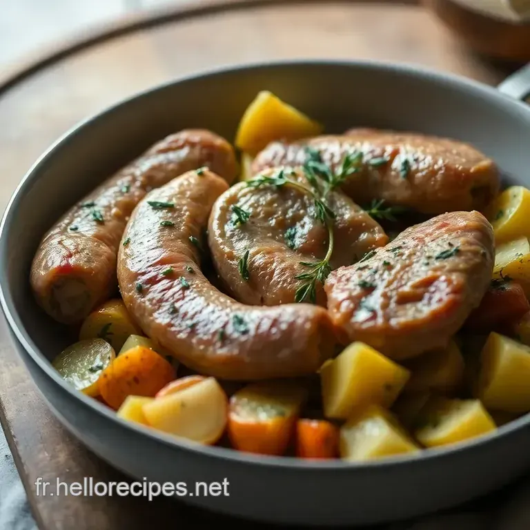Saucisses Rôties au Four avec Herbes de Provence presentation